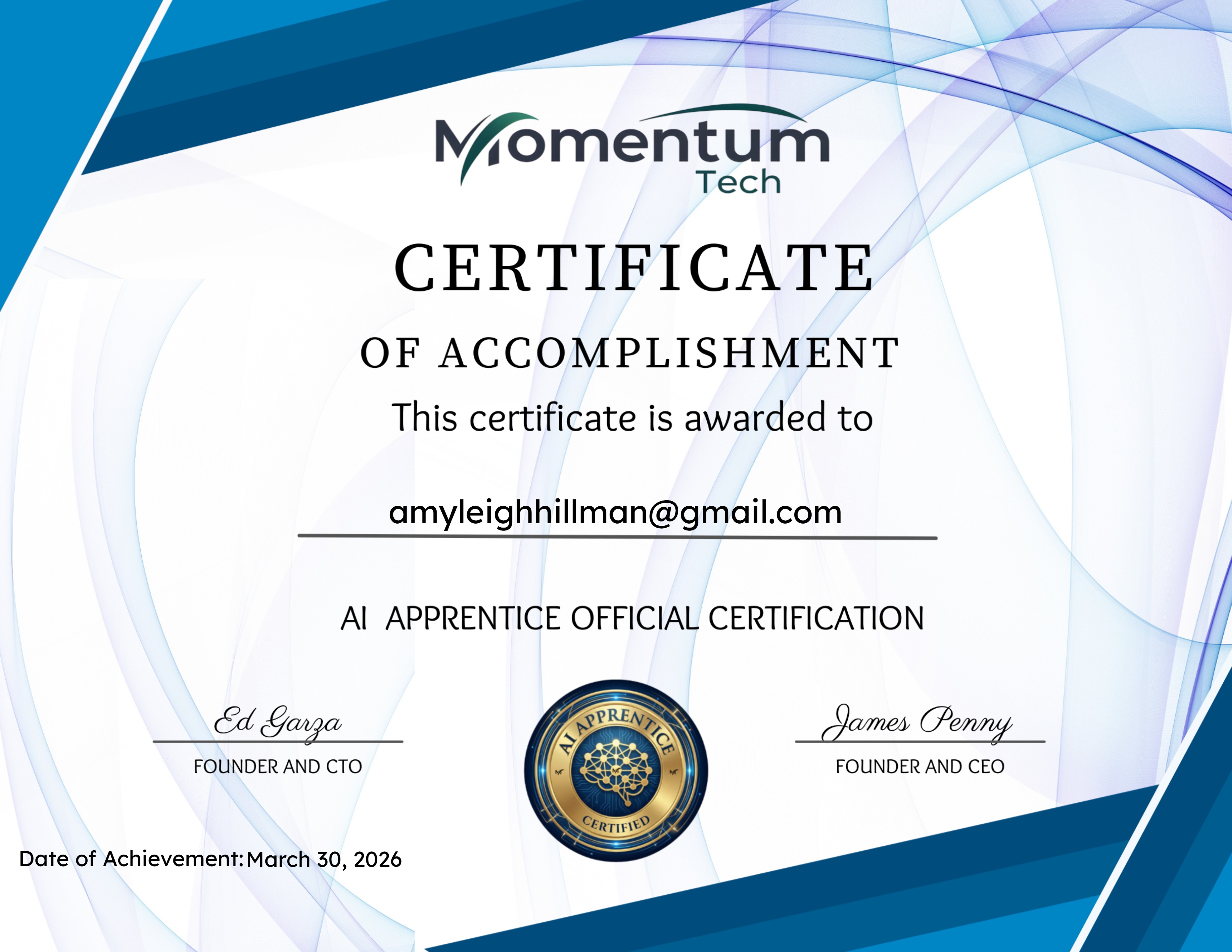 AI Apprentice Certification
